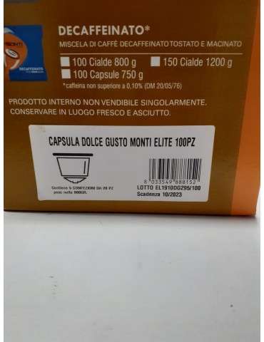 Capsule Dolce Gusto Monti Elite Confezione 100pz